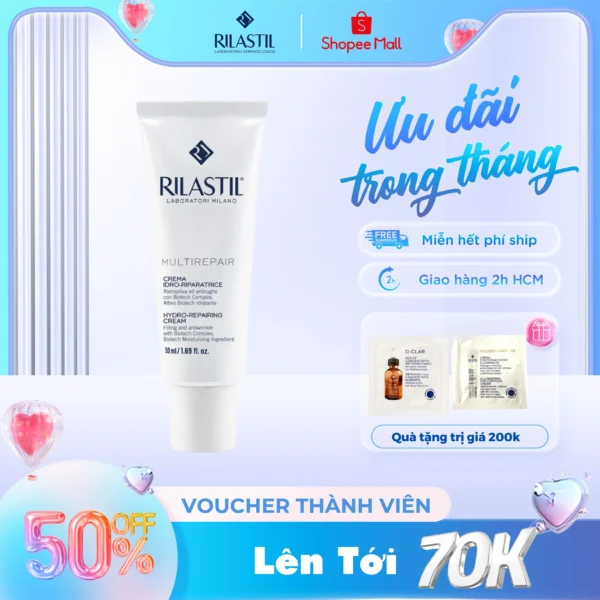 Rilastil Multirepair Nutri Repairing Cream chứa nhiều thành phần dưỡng da hiệu quả