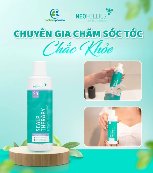 Dầu gội tẩy tế bào chết trị liệu da đầu Neofollics Scalp Therapy dau goi 1