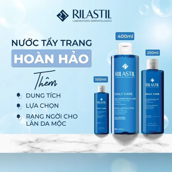 Nước tẩy trang cho mọi loại da Rilastil Daily Care Micellar Solution 400ml Rilastil Daily Care Micellar Solution 1 1