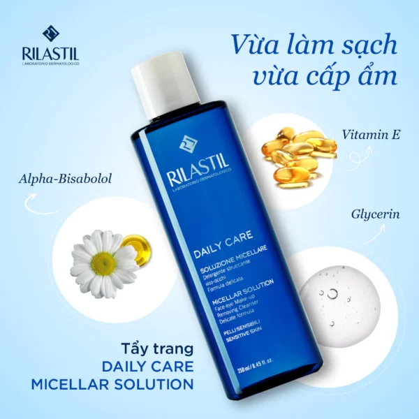 Nước tẩy trang cho mọi loại da Rilastil Daily Care Micellar Solution 400ml Rilastil Daily Care Micellar Solution 2