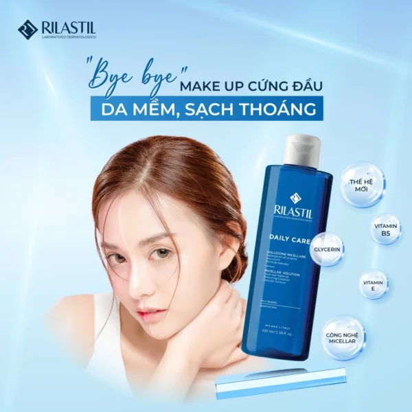 Nước tẩy trang cho mọi loại da Rilastil Daily Care Micellar Solution 400ml Rilastil Daily Care Micellar Solution 3 1