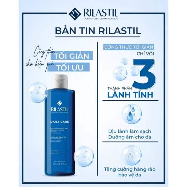 Nước tẩy trang cho mọi loại da Rilastil Daily Care Micellar Solution 400ml Rilastil Daily Care Micellar Solution 5