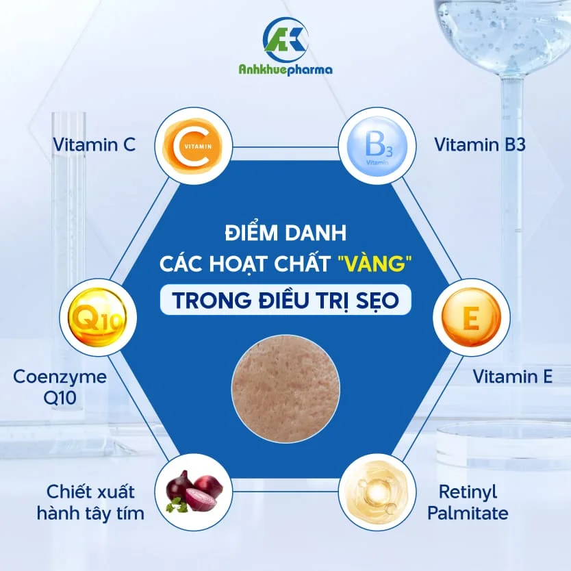 Điểm danh các thành phần sáng giá trong điều trị sẹo hiệu quả