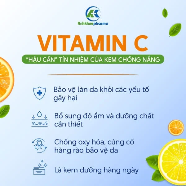 Vitamin C – “Hậu cần” tín nhiệm của kem chống nắng lại bị bỏ bê