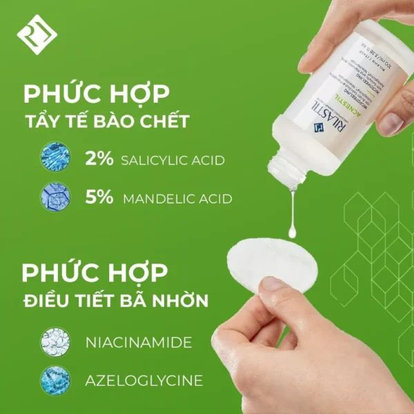 Dung dịch tẩy tế bào chết ngừa mụn, mờ thâm nám Rilastil Acnestil Micropeeling 100ml Rilastil Acnestil Micropeeling 3 1