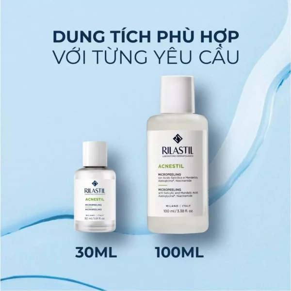 Dung dịch tẩy tế bào chết ngừa mụn, mờ thâm nám Rilastil Acnestil Micropeeling 100ml Rilastil Acnestil Micropeeling 5