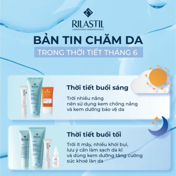 Sữa rửa mặt làm sạch, cấp ẩm cho mọi loại da Rilastil Aqua Face Cleanser 200ml Rilastil Aqua Face Cleanser 3