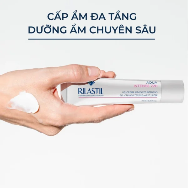 Kem dưỡng cấp ẩm 72h dành cho mọi loại da Rilastil Aqua Intense Gel Cream 72h 40ml Rilastil Aqua Intense Gel Cream 2