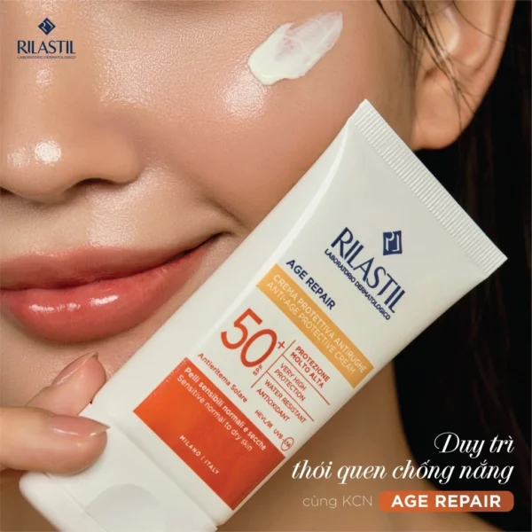 Kem chống nắng chống lão hóa cho mọi loại da Rilastil Sun System PPT Age Repair SPF 50+ 40ml Rilastil Sun System PPT Age Repair SPF 50 3