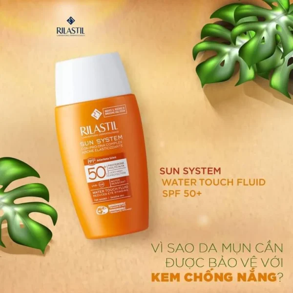 Kem chống nắng cấp ẩm Rilastil Sun System Water Touch Moisturizing Fluid SPF 50+ 50ml Rilastil Sun System Water Touch Moisturizing Fluid SPF 50 2 1