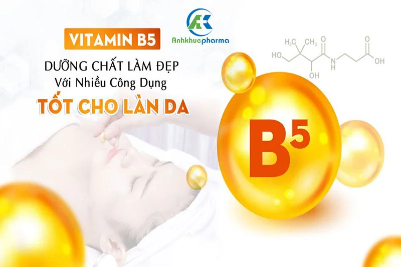 Vitamin B5 giúp giữ ẩm, trẻ hóa và làm dịu da giúp duy trì một làn da khỏe đẹp