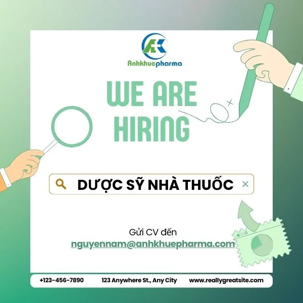 Tuyển dụng vị trí DƯỢC SỸ NHÀ THUỐC