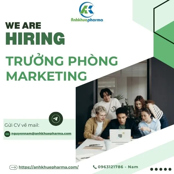 Tuyển dụng vị trí TRƯỞNG PHÒNG MARKETING truong phong marketing