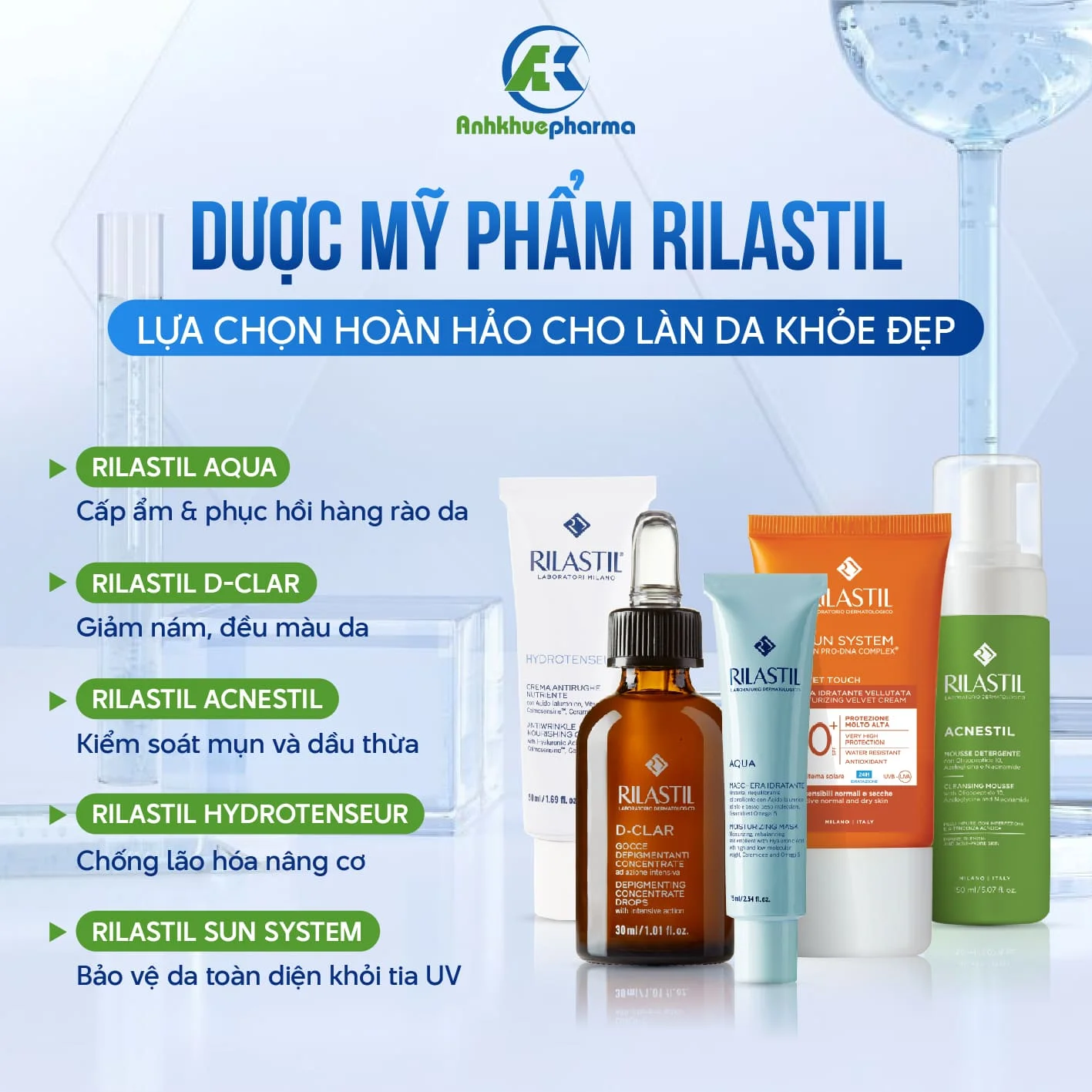 Bộ mỹ phẩm skincare Rilastil – Lựa chọn hoàn hảo chăm sóc làn da khỏe đẹp