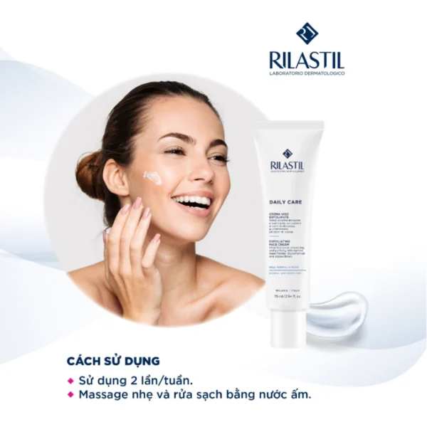 Kem tẩy tế bào chết Rilastil Daily Care Exfoliating Face Cream 75ml Rilastil Daily Care Exfoliating Face Cream 4