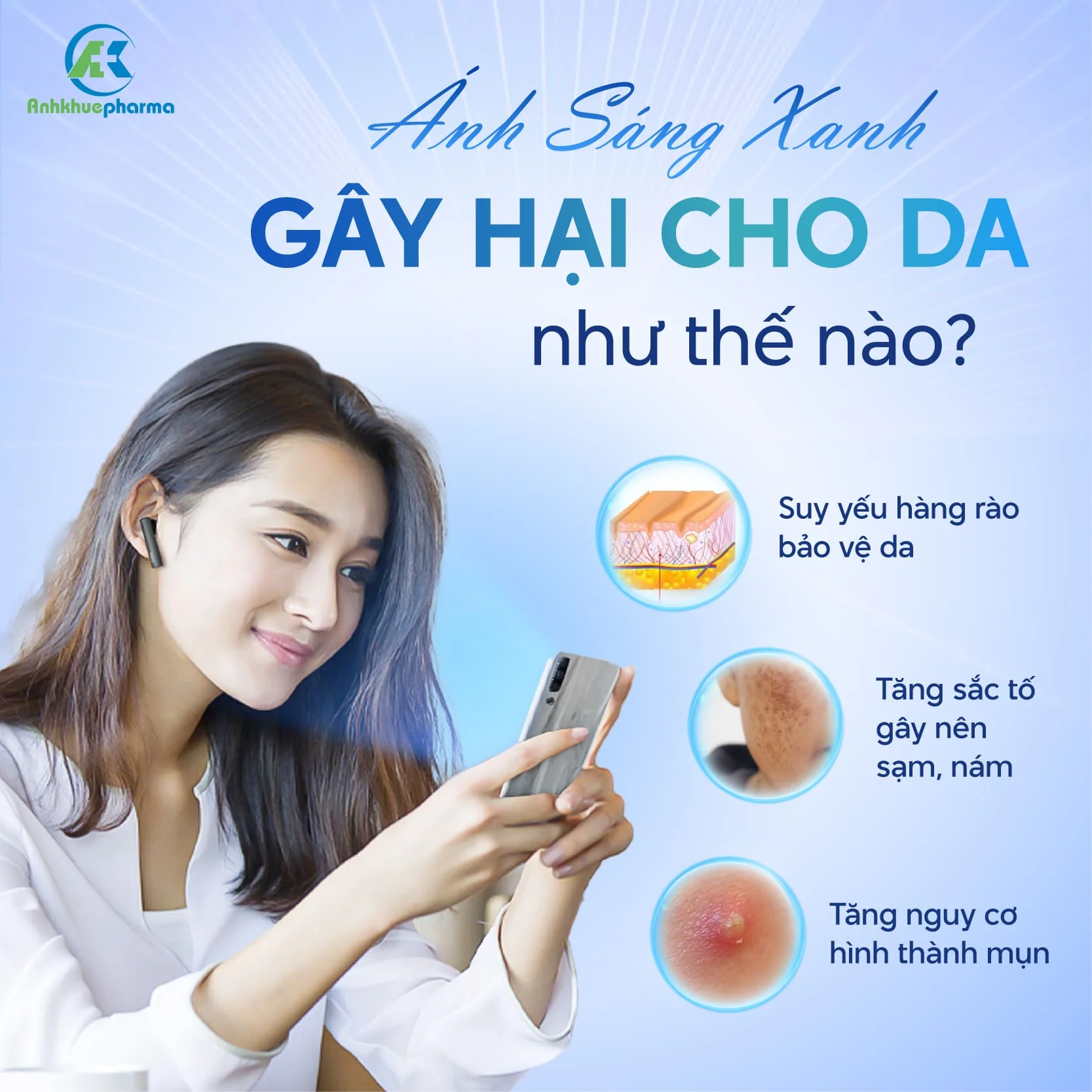 Làn da trong thời đại số: Sự thật về tác hại của ánh sáng xanh