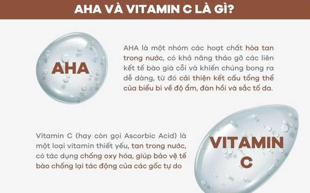 Hướng dẫn cách mix và layer các sản phẩm skincare Kết hợp AHA và Vitamin C là phương pháp hiệu quả để làm sáng da, mờ thâm và chống lão hóa, nhưng cần cẩn trọng vì cả hai đều là hoạt chất mạnh