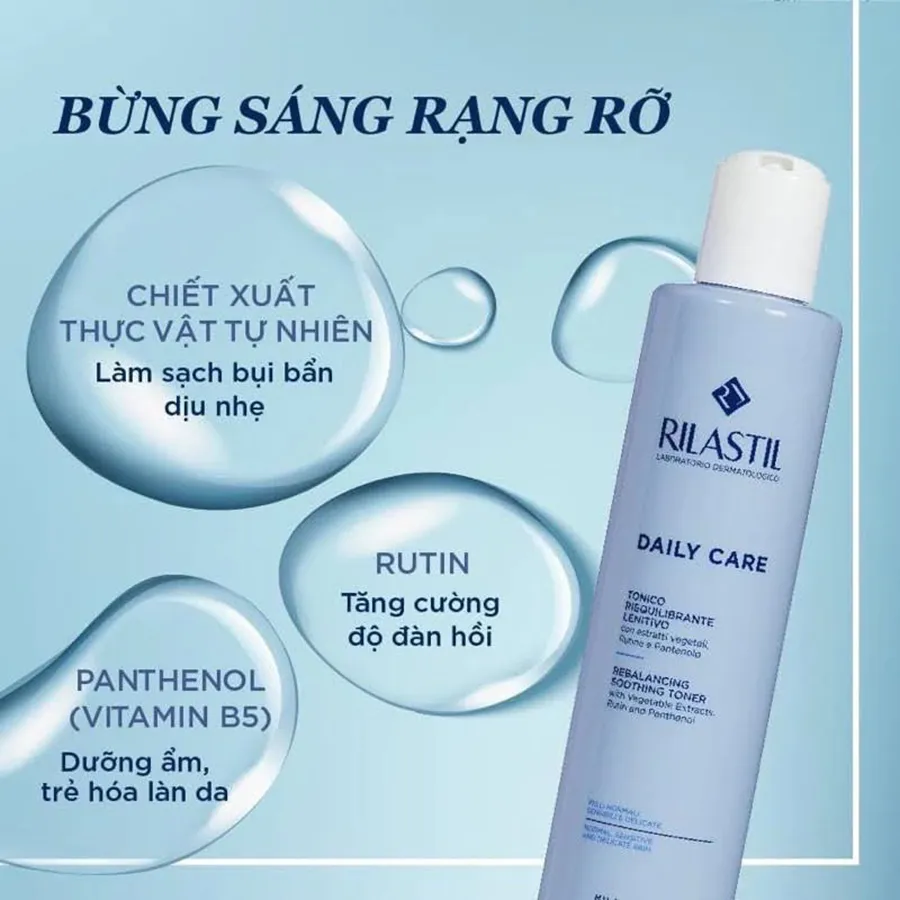 Cẩm nang layer các sản phẩm chăm sóc da đúng cách Nước hoa hồng toner Rilastil Daily Care Rebalancing Astringent Toner cân bằng dịu nhẹ cho da dầu mụn