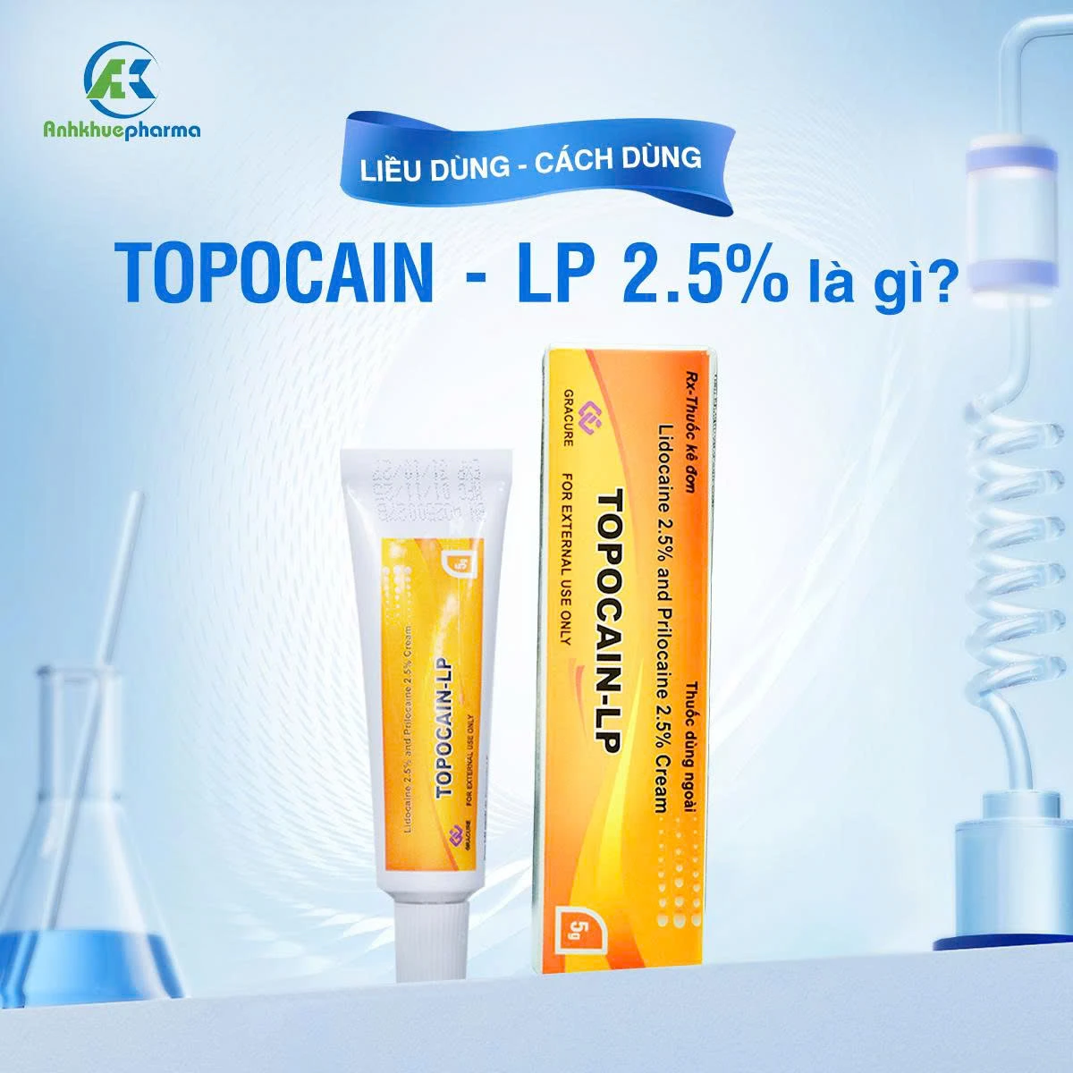 Thuốc Topocain-LP 2,5% ủ tê trước phẫu thuật - Cách dùng và liều dùng chuẩn Y khoa Thuốc Topocain-LP 2,5% ủ tê trước phẫu thuật - Cách dùng và liều dùng chuẩn Y khoa topocain lp gay te be mat da